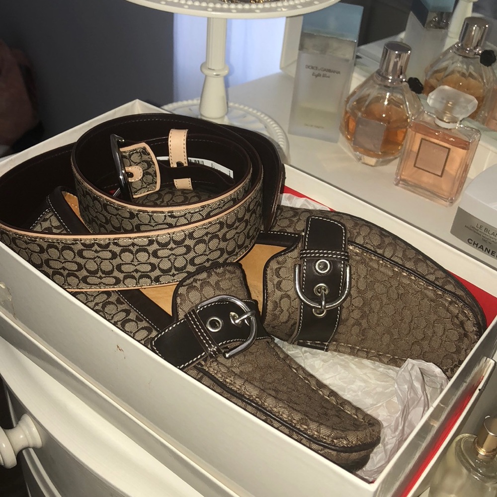 Vintage coach shoes and belt!